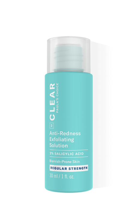 Clear Regular Strength 2% BHA Exfoliant - Mini Clear Regular Strength Anti-Redness Exfoliating Solution Salicylic Acid Trial Size