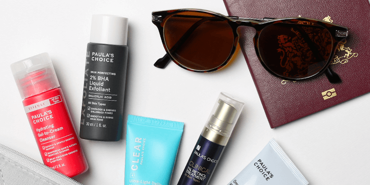 Travel sized products for airplane travel